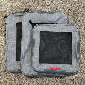 LeanTravel Compression Packing Cubes for Travel Organizers with Double Zipper